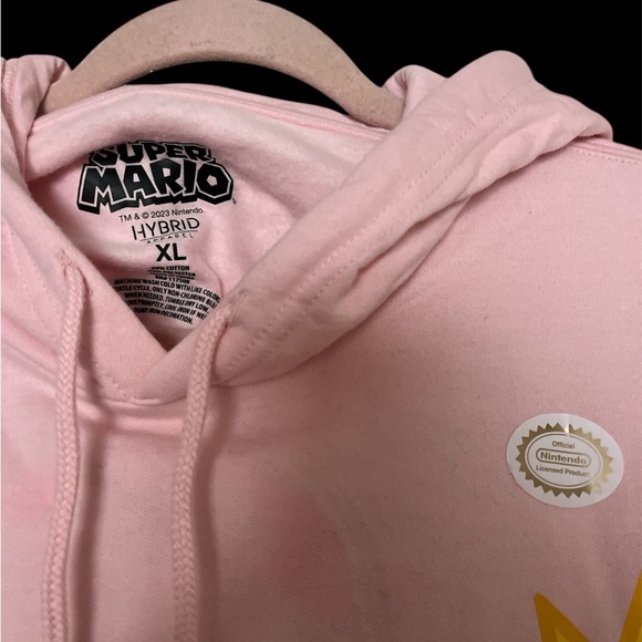 Playful Pink Princess Peach Graphic Hoodie - Picture 2 of 2